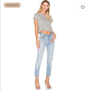 Re/Done High Rise Crop, light denim, 26